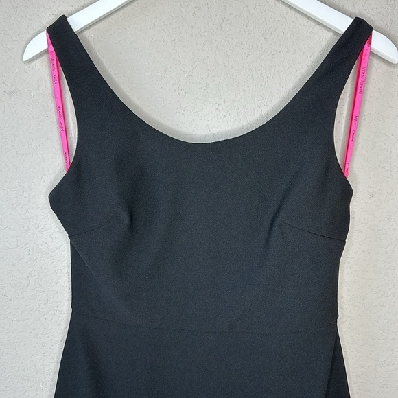 Betsy Johnson Embroidered Scalloped Hem Black Dress Size 4 - Picture 5 of 16